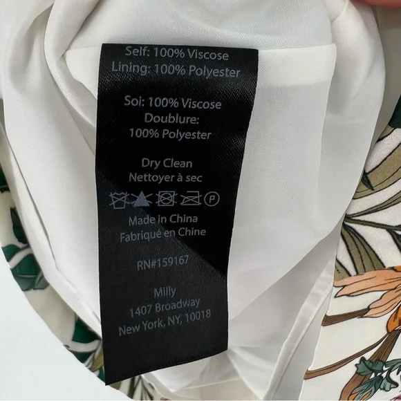 Milly Tropical‎ Floral Mini Dress in Green and Pink - Picture 12 of 15